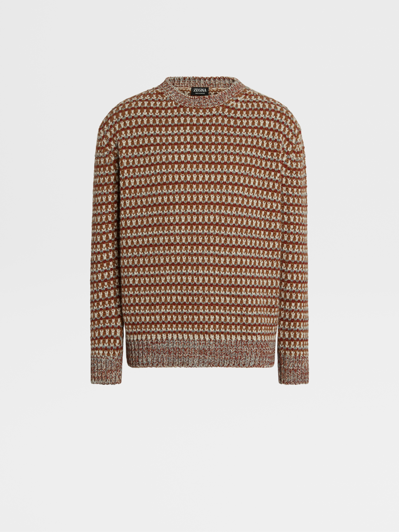 深红色 Oasi Cashmere 圆领毛衣